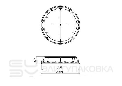 Крышка с iml-этикеткой, D95 (Схема)
