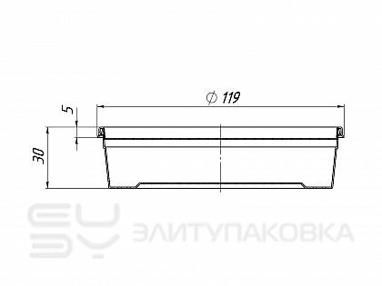 Банка «Шайба», D120мм/200мл (Схема)