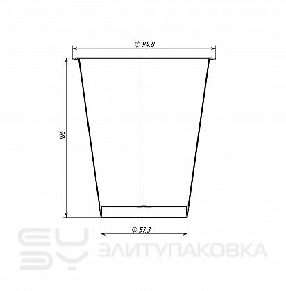 Стакан литьевой 360 мл (Схема)